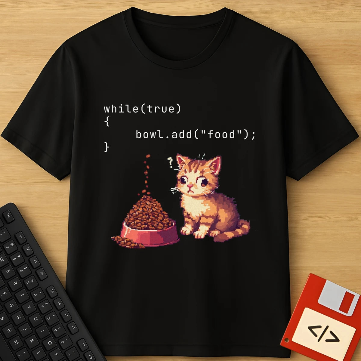 While True Add Food Cat