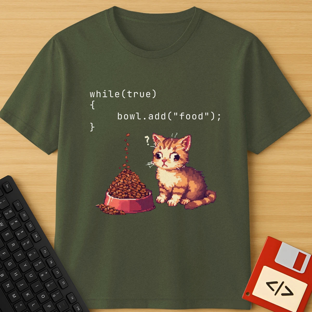 While True Add Food Cat