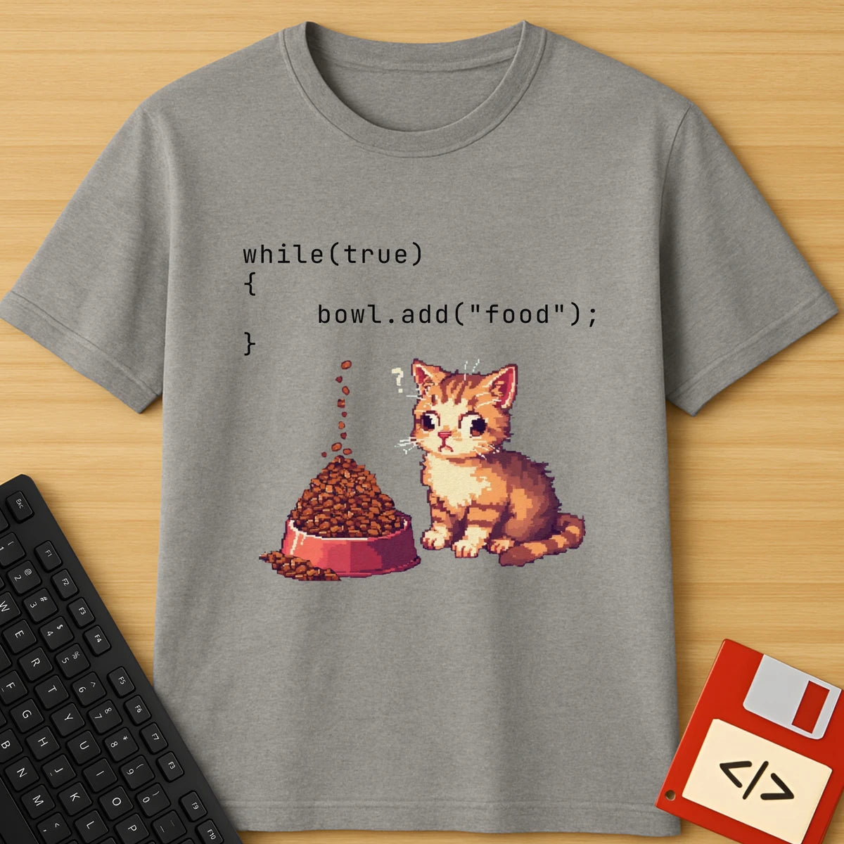 While True Add Food Cat
