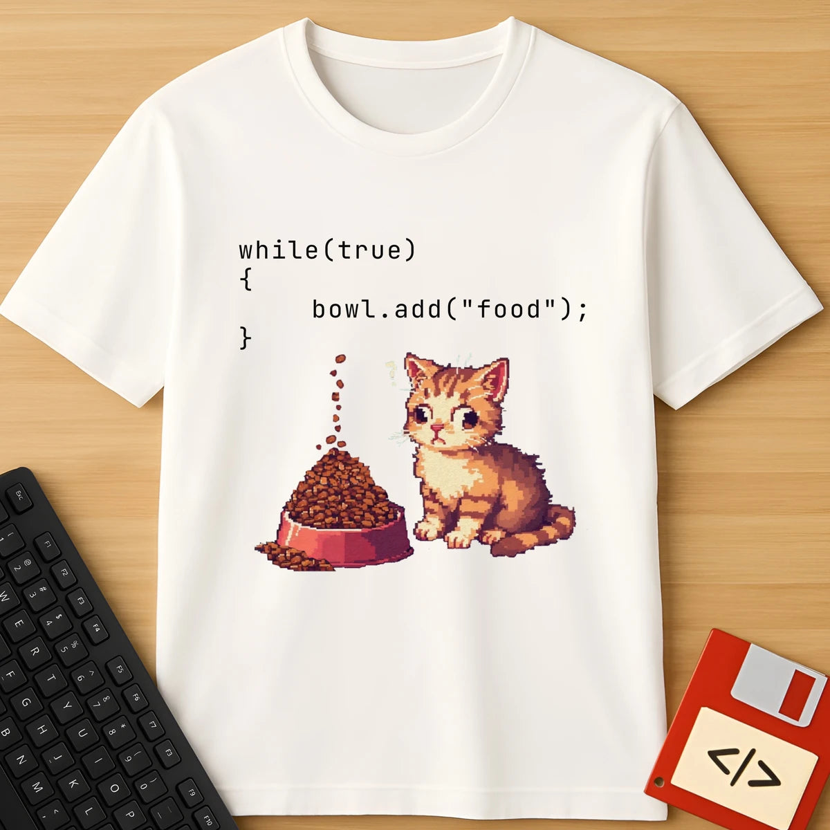 While True Add Food Cat