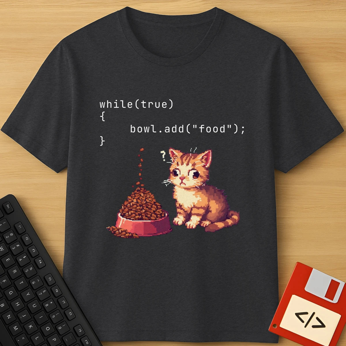 While True Add Food Cat